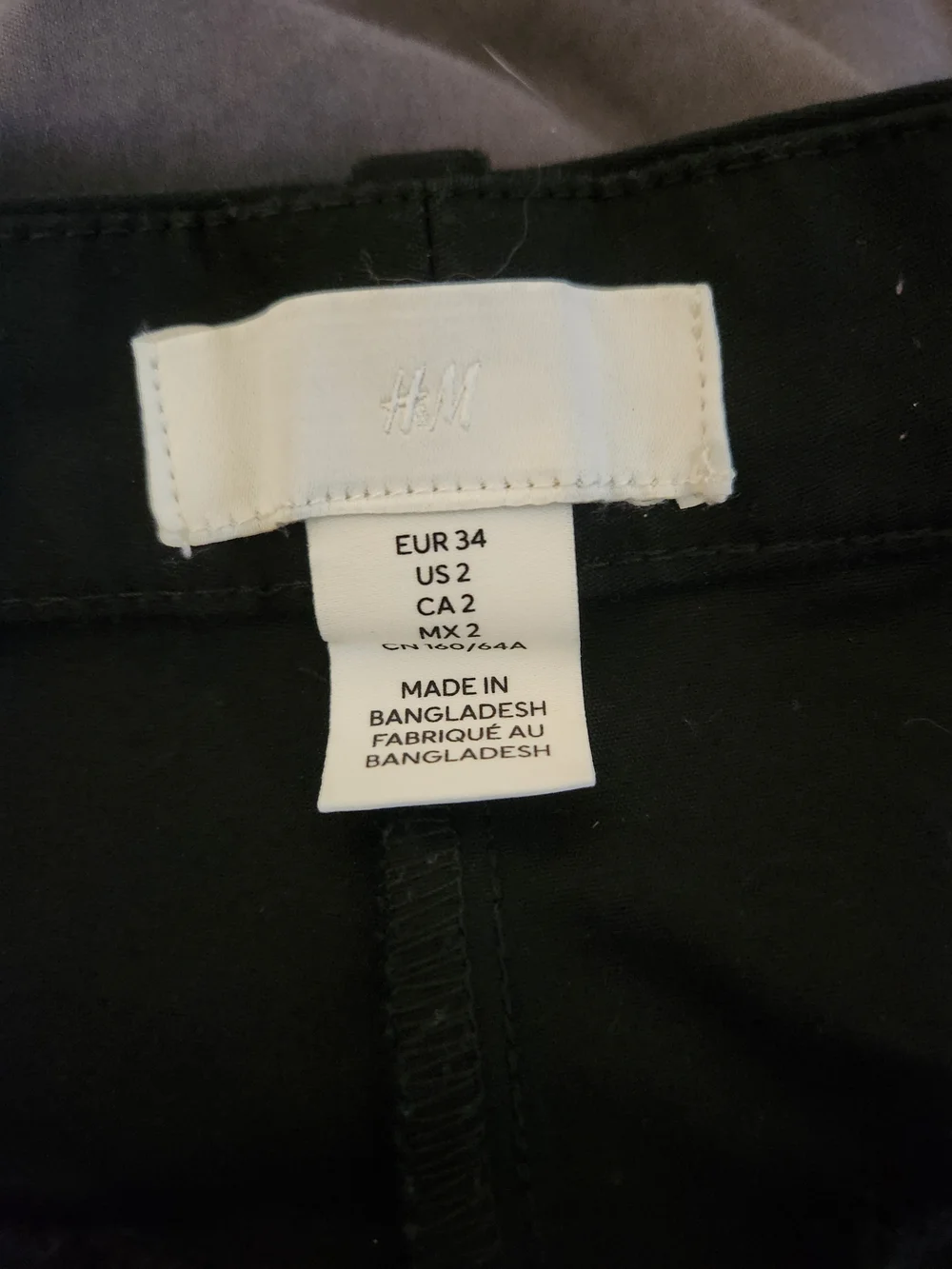 H&M Womens Black Straight Trousers